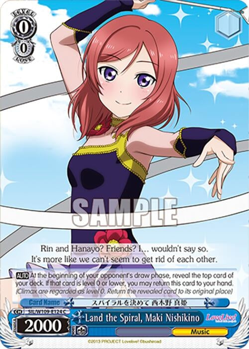 Image for Land the Spiral, Maki Nishikino (Love Live! School idol festival 2 MIRACLE LIVE!) (SIL/W109-E124 C) - Weiss Schwarz