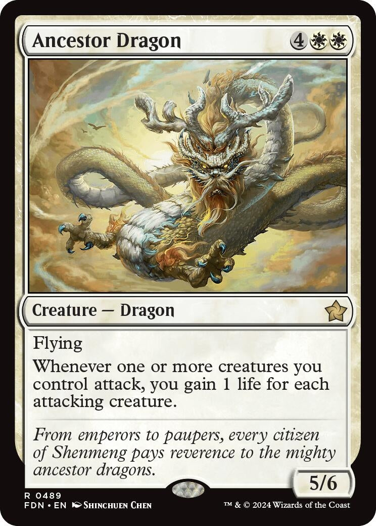 Image for Ancestor Dragon (Foundations) (489) - Magic: The Gathering