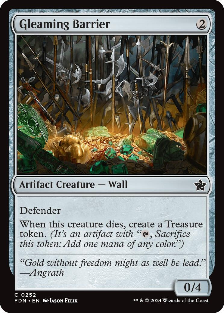 Image for Gleaming Barrier (Foundations) (252) - Magic: The Gathering