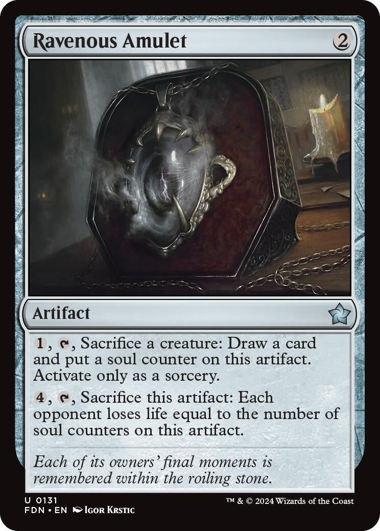 Image for Ravenous Amulet (Foundations) (131) - Magic: The Gathering