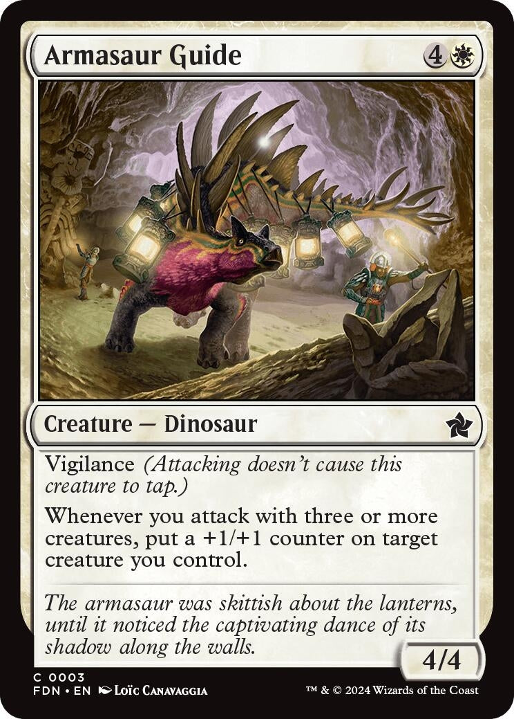Image for Armasaur Guide (Foundations) (3) - Magic: The Gathering