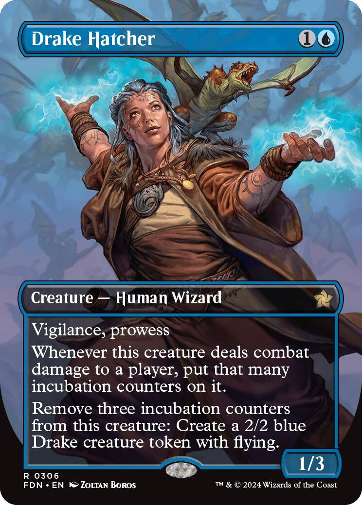 Image for Drake Hatcher (Borderless) (Foundations) (306) - Magic: The Gathering