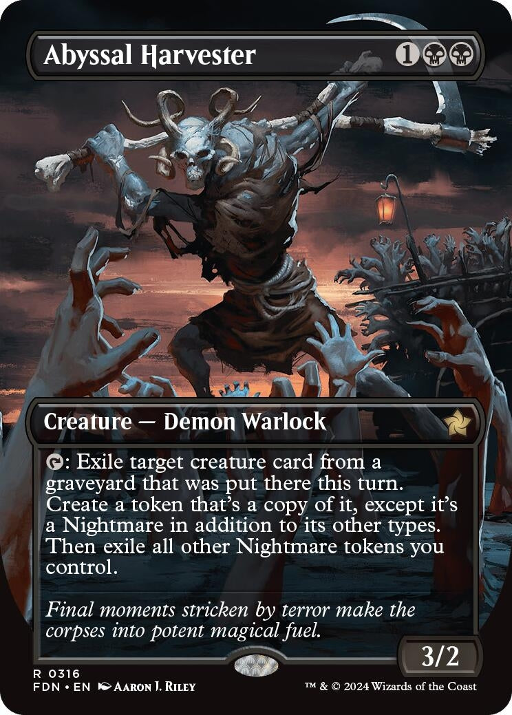 Image for Abyssal Harvester (Borderless) (Foundations) (316) - Magic: The Gathering