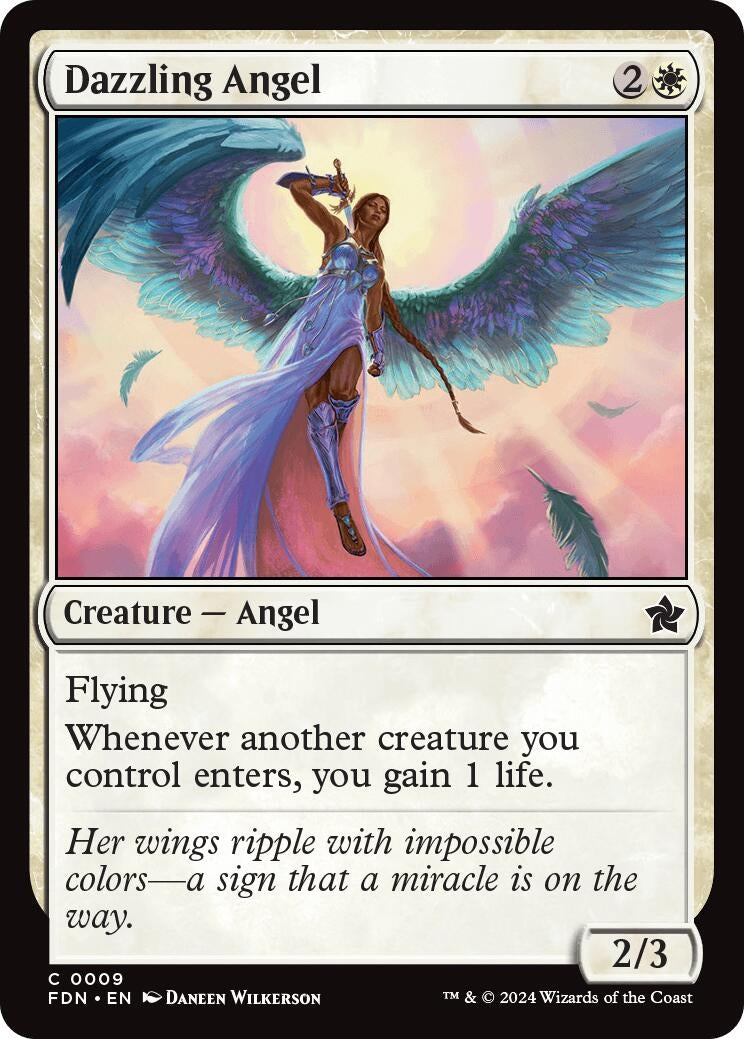 Image for Dazzling Angel (Foundations) (9) - Magic: The Gathering