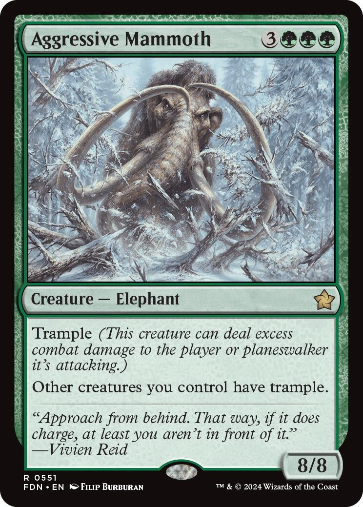 Image for Aggressive Mammoth (Foundations) (551) - Magic: The Gathering