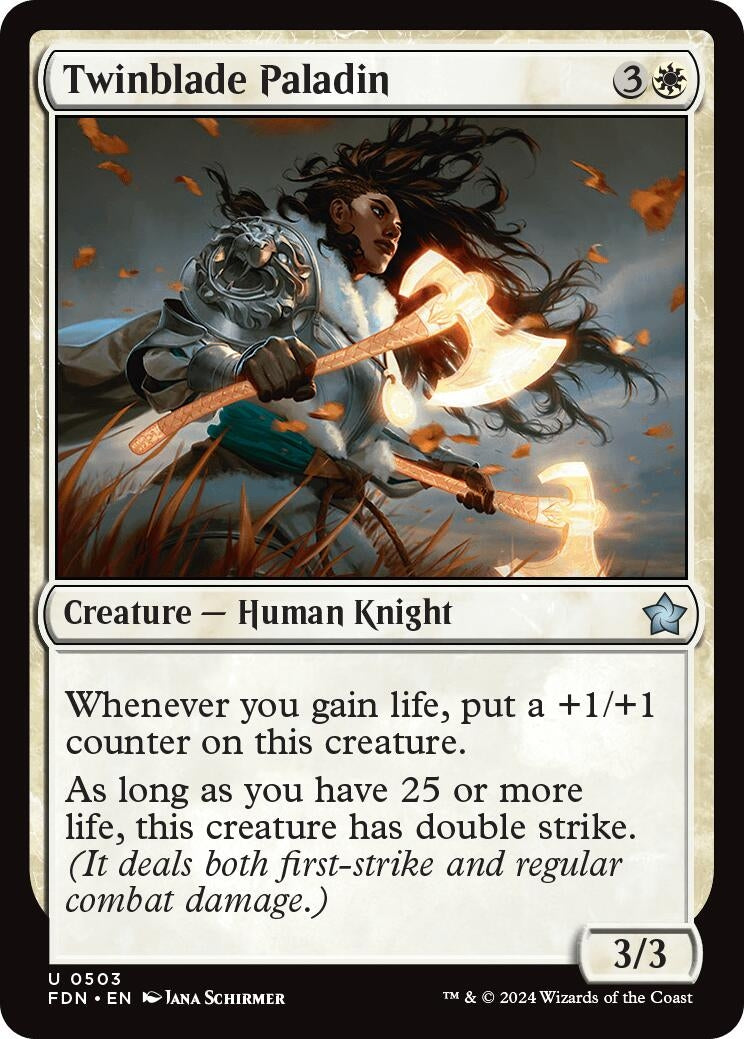 Image for Twinblade Paladin (Foundations) (503) - Magic: The Gathering