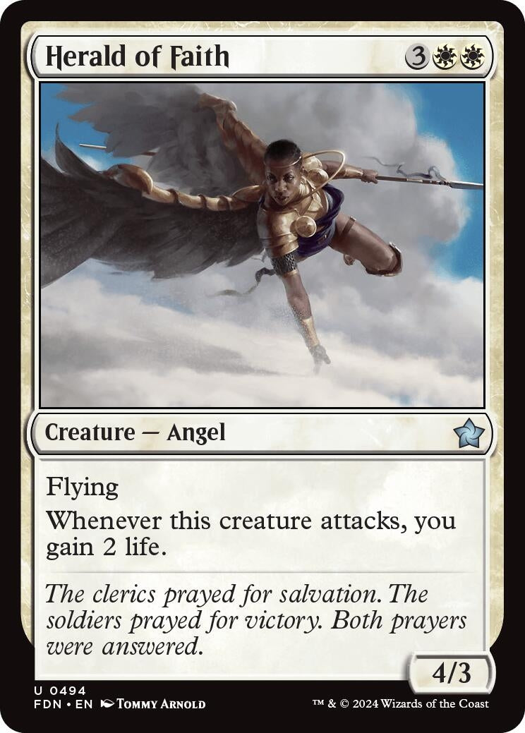 Image for Herald of Faith (Foundations) (494) - Magic: The Gathering