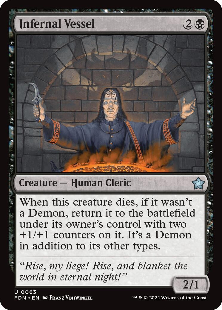 Image for Infernal Vessel (Foundations) (63) - Magic: The Gathering