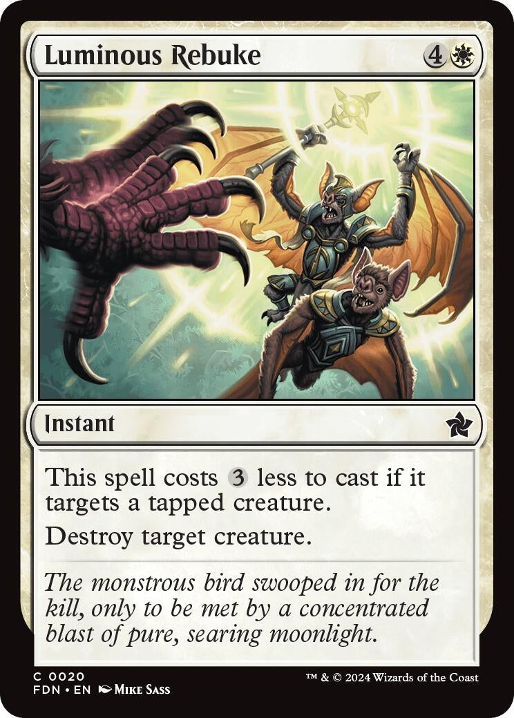 Image for Luminous Rebuke (Foundations) (20) - Magic: The Gathering