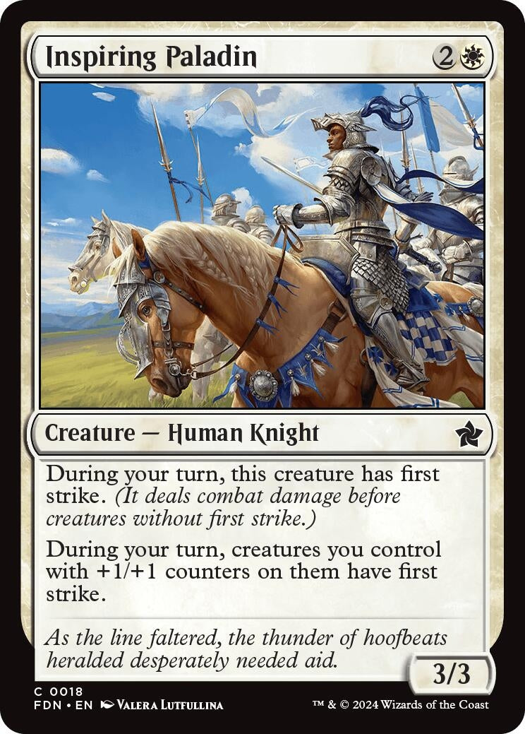 Image for Inspiring Paladin (Foundations) (18) - Magic: The Gathering