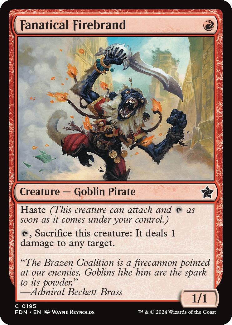 Image for Fanatical Firebrand (Foundations) (195) - Magic: The Gathering