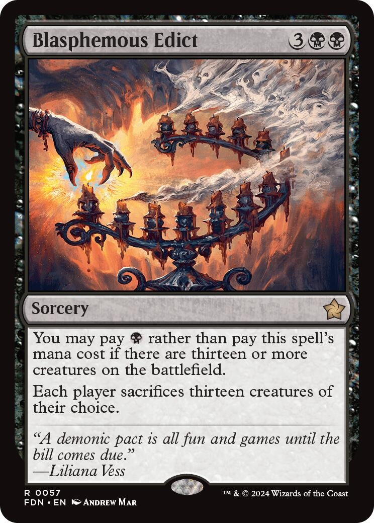 Image for Blasphemous Edict (Foundations) (57) - Magic: The Gathering