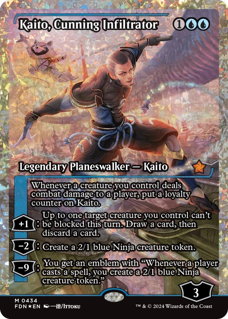 Image for Kaito, Cunning Infiltrator (Showcase) (Fracture Foil) (Foundations) (434) - Magic: The Gathering