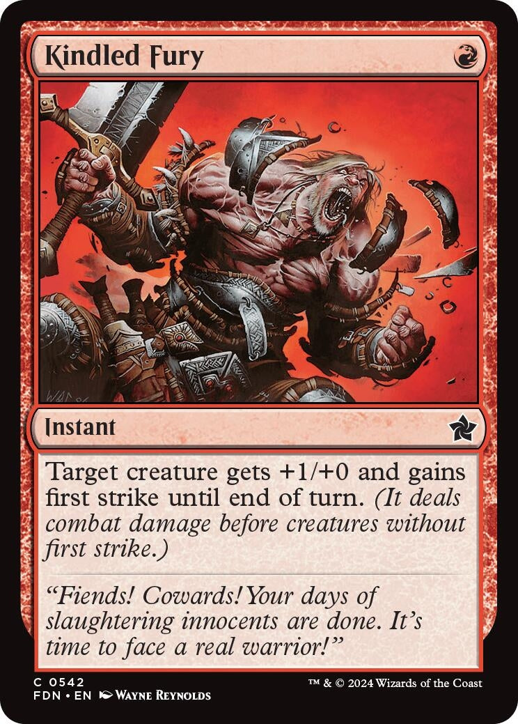 Image for Kindled Fury (Foundations) (542) - Magic: The Gathering