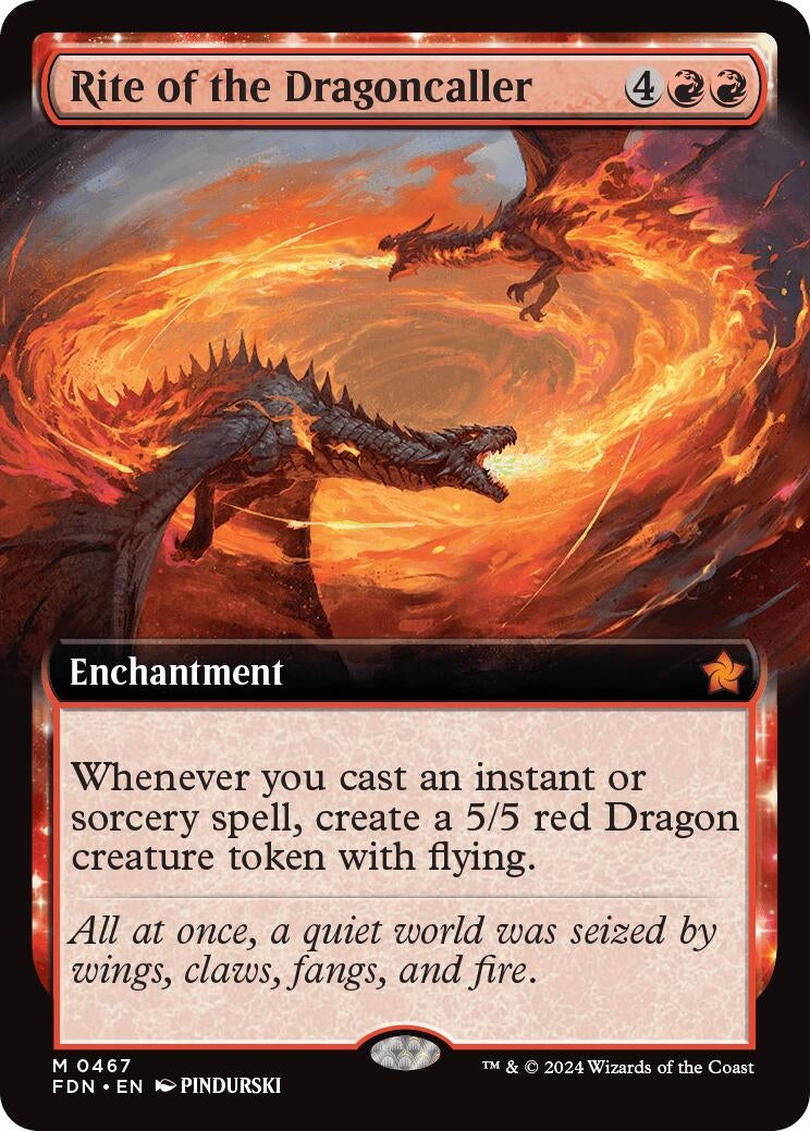 Image for Rite of the Dragoncaller (Extended Art) (Foundations) (467) - Magic: The Gathering