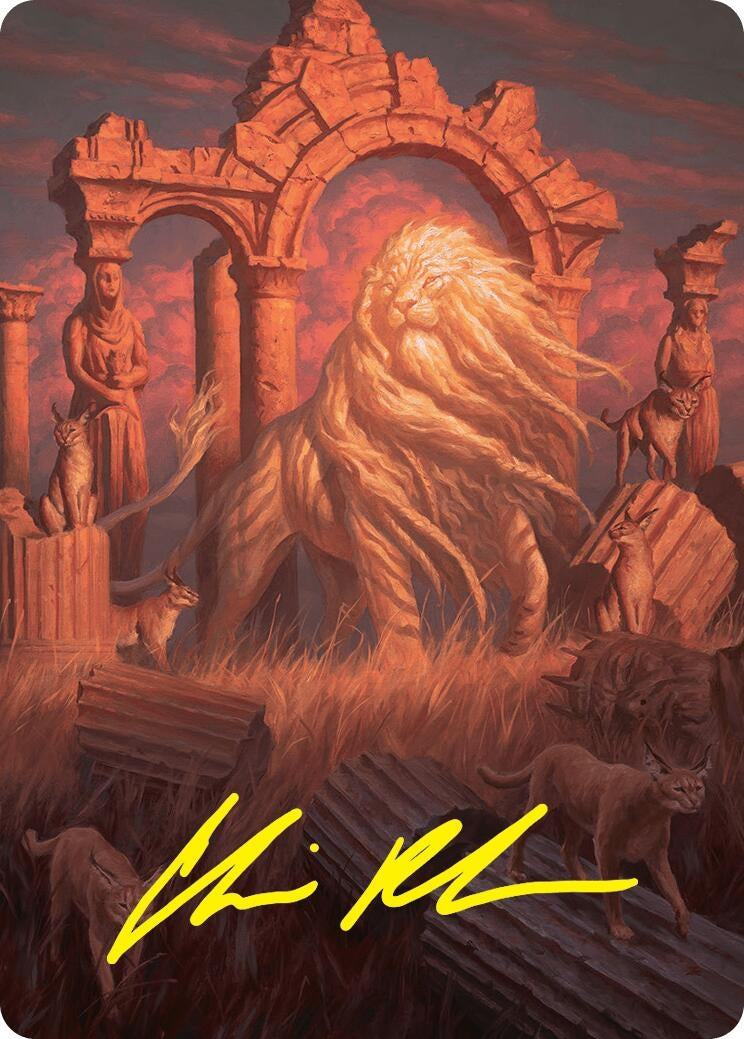 Image for Arahbo, the First Fang Art Card (26/54) (Gold-Stamped Signature) (Art Series: Foundations) (26) - Magic: The Gathering