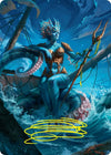 Image for Kiora, the Rising Tide Art Card (30/54) (Gold-Stamped Signature) (Art Series: Foundations) (30) - Magic: The Gathering