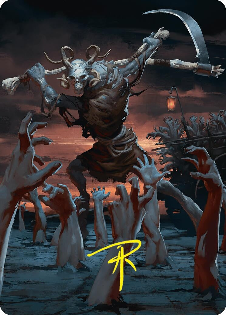 Image for Abyssal Harvester Art Card (34/54) (Gold-Stamped Signature) (Art Series: Foundations) (34) - Magic: The Gathering