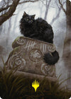 Image for Nine-Lives Familiar 2 Art Card (36/54) (Gold-Stamped Planeswalker Symbol) (Art Series: Foundations) (36) - Magic: The Gathering