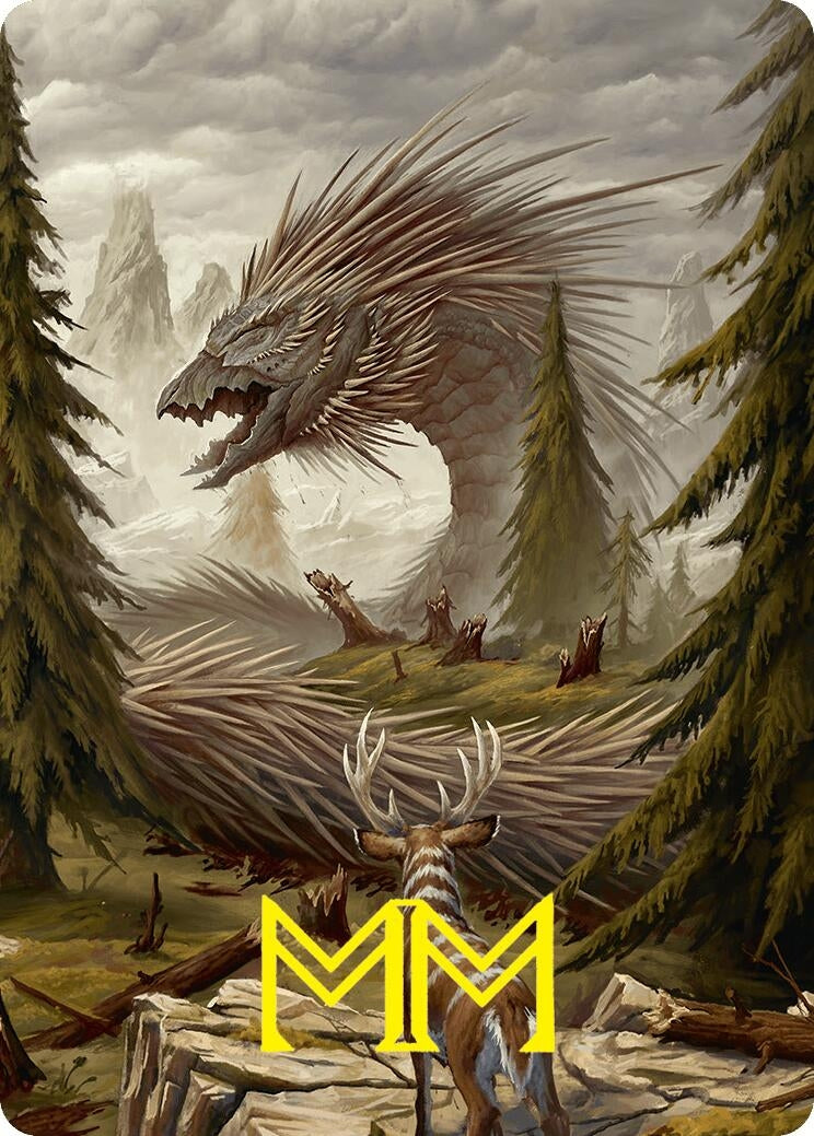 Image for Quilled Greatwurm Art Card (44/54) (Gold-Stamped Signature) (Art Series: Foundations) (44) - Magic: The Gathering