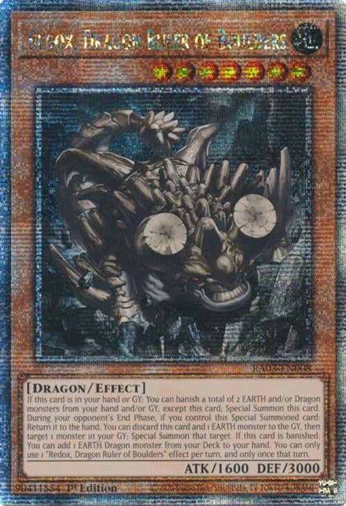 Image for Redox, Dragon Ruler of Boulders (Quarter Century Secret Rare) (Quarter Century Bonanza) (RA03-EN008) - YuGiOh