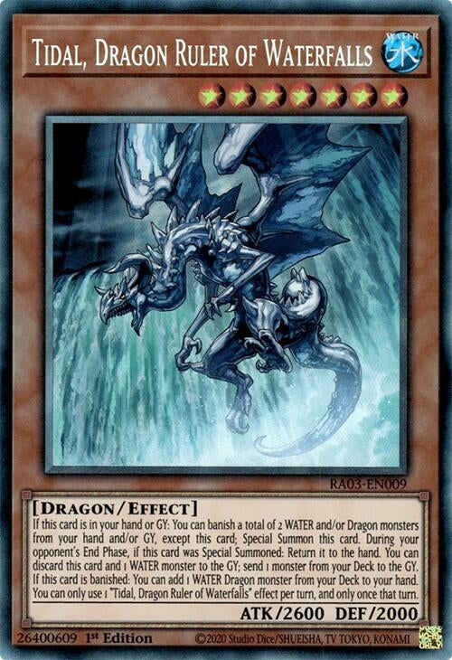 Image for Tidal, Dragon Ruler of Waterfalls (PCR) (Quarter Century Bonanza) (RA03-EN009) - YuGiOh