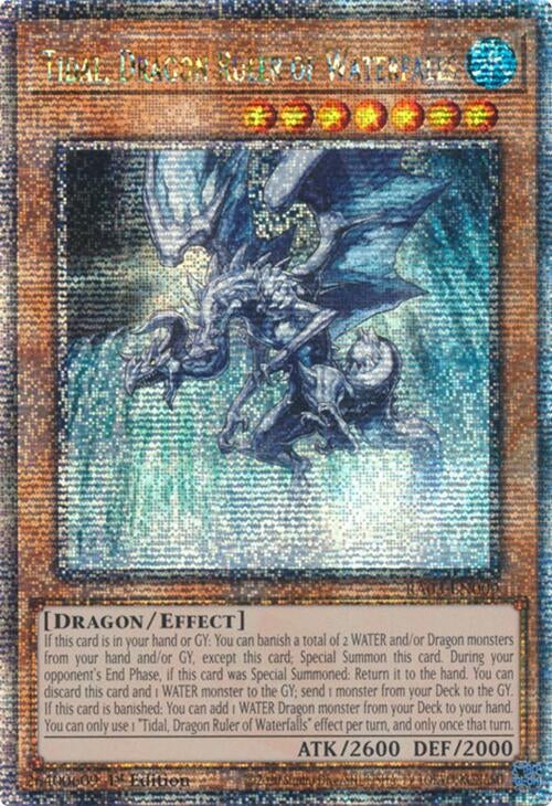 Image for Tidal, Dragon Ruler of Waterfalls (Quarter Century Secret Rare) (Quarter Century Bonanza) (RA03-EN009) - YuGiOh