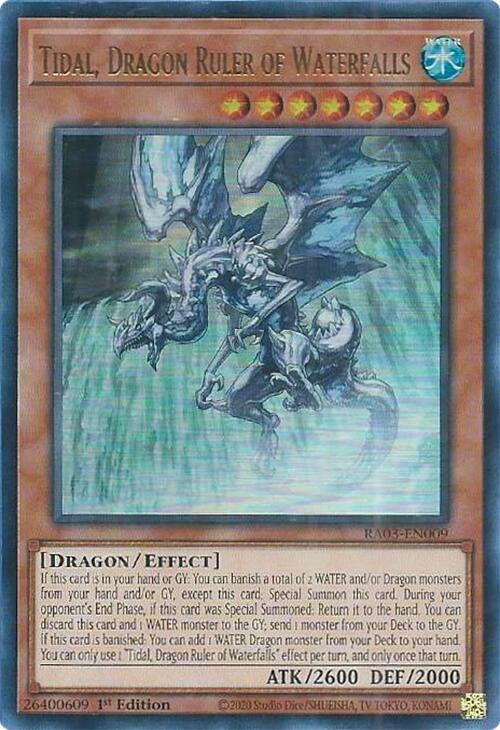 Image for Tidal, Dragon Ruler of Waterfalls (UR) (Quarter Century Bonanza) (RA03-EN009) - YuGiOh