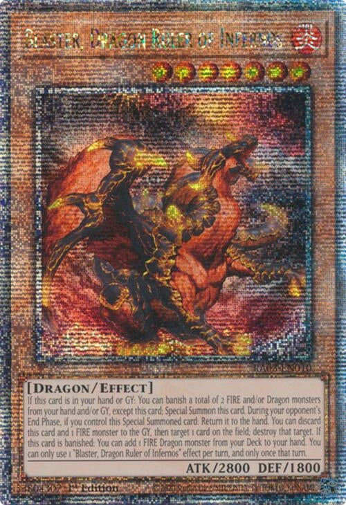 Image for Blaster, Dragon Ruler of Infernos (Quarter Century Secret Rare) (Quarter Century Bonanza) (RA03-EN010) - YuGiOh