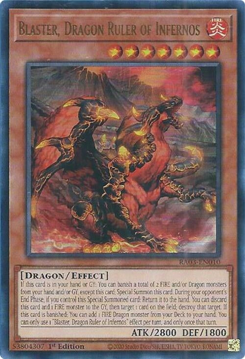 Image for Blaster, Dragon Ruler of Infernos (UR) (Quarter Century Bonanza) (RA03-EN010) - YuGiOh