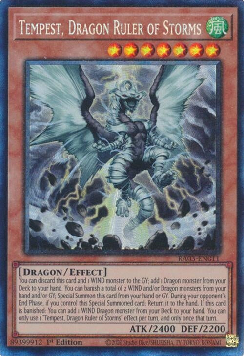 Image for Tempest, Dragon Ruler of Storms (PCR) (Quarter Century Bonanza) (RA03-EN011) - YuGiOh