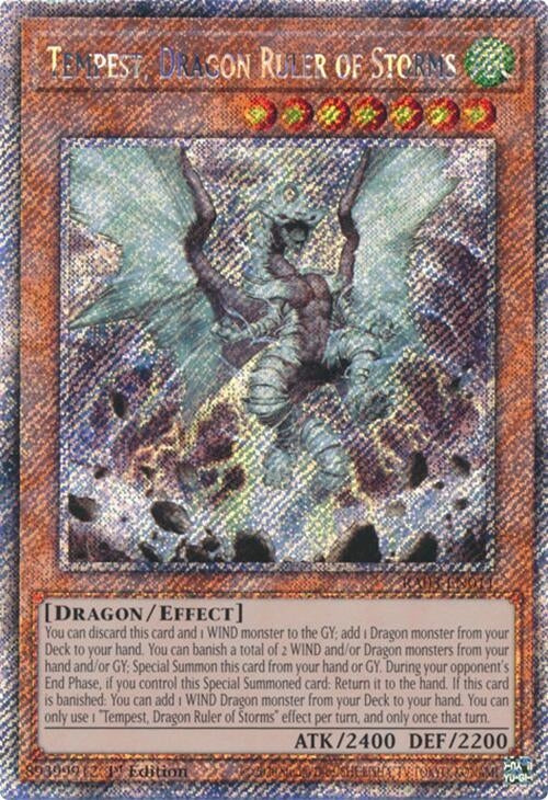 Image for Tempest, Dragon Ruler of Storms (Platinum Secret Rare) (Quarter Century Bonanza) (RA03-EN011) - YuGiOh