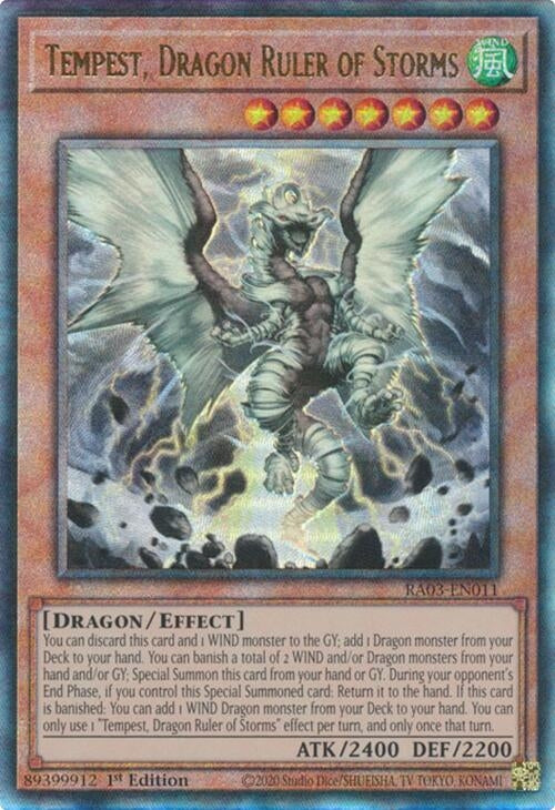Image for Tempest, Dragon Ruler of Storms (PUR) (Quarter Century Bonanza) (RA03-EN011) - YuGiOh
