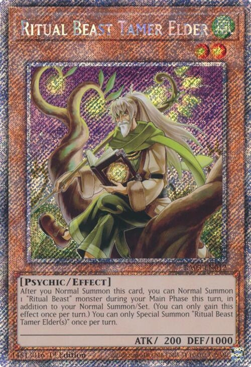 Image for Ritual Beast Tamer Elder (Platinum Secret Rare) (Quarter Century Bonanza) (RA03-EN012) - YuGiOh