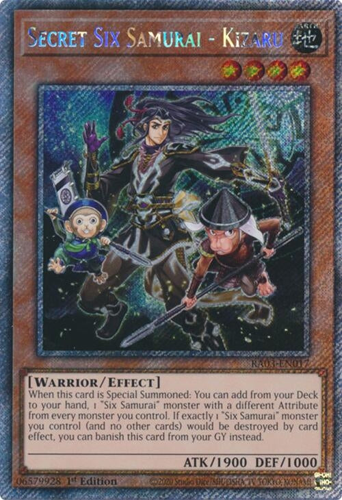 Image for Secret Six Samurai - Kizaru (Platinum Secret Rare) (Quarter Century Bonanza) (RA03-EN017) - YuGiOh