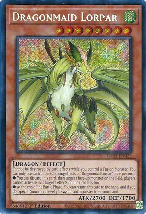Image for Dragonmaid Lorpar (Secret Rare) (Quarter Century Bonanza) (RA03-EN022) - YuGiOh