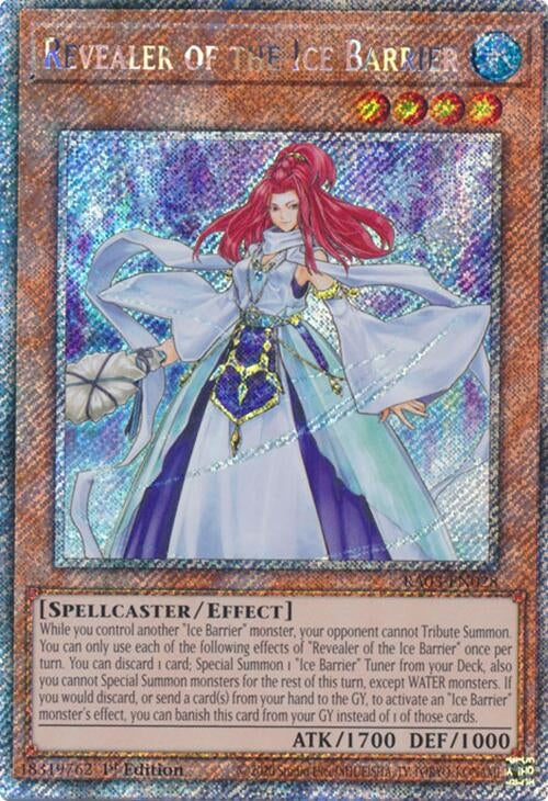 Image for Revealer of the Ice Barrier (Platinum Secret Rare) (Quarter Century Bonanza) (RA03-EN028) - YuGiOh