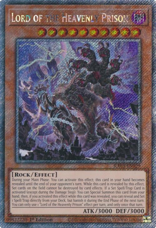 Image for Lord of the Heavenly Prison (Platinum Secret Rare) (Quarter Century Bonanza) (RA03-EN029) - YuGiOh