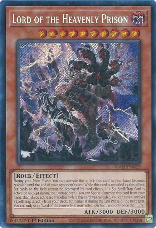 Image for Lord of the Heavenly Prison (Secret Rare) (Quarter Century Bonanza) (RA03-EN029) - YuGiOh