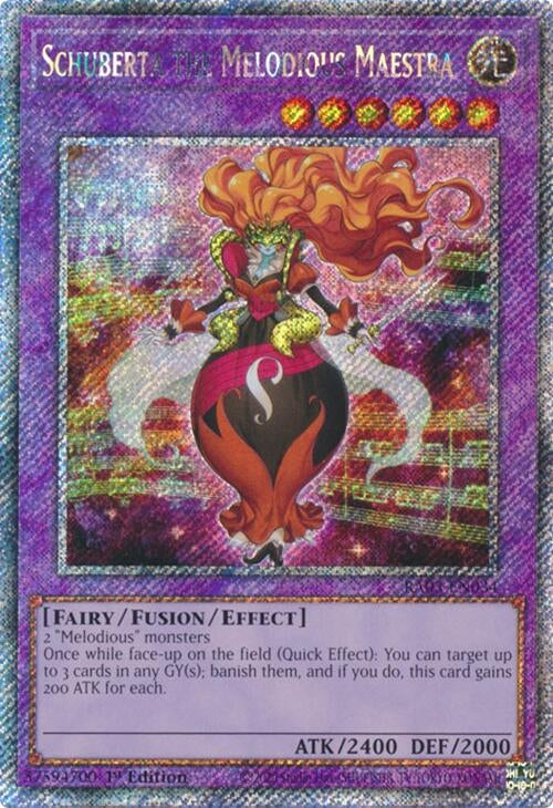 Image for Schuberta the Melodious Maestra (Platinum Secret Rare) (Quarter Century Bonanza) (RA03-EN034) - YuGiOh