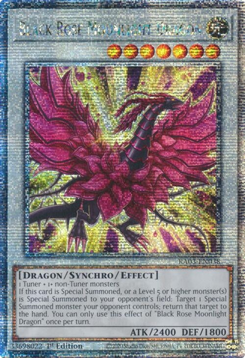 Image for Black Rose Moonlight Dragon (Quarter Century Secret Rare) (Quarter Century Bonanza) (RA03-EN038) - YuGiOh