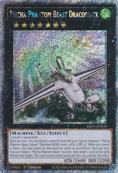 Image for Mecha Phantom Beast Dracossack (Platinum Secret Rare) (Quarter Century Bonanza) (RA03-EN039) - YuGiOh