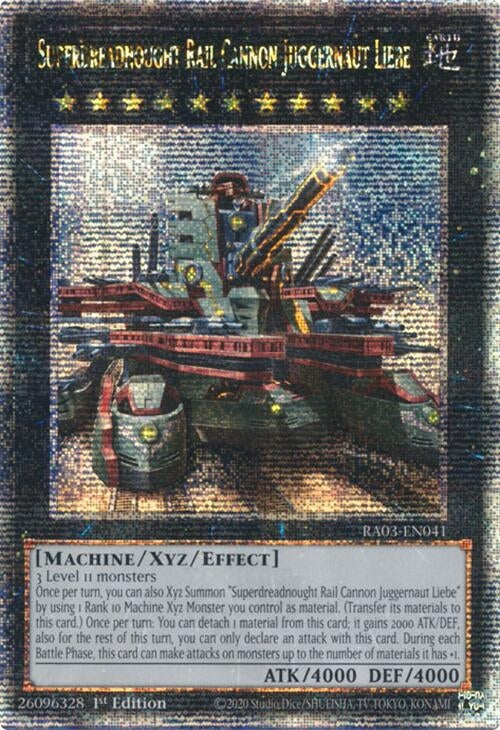 Image for Superdreadnought Rail Cannon Juggernaut Liebe (Alternate Art) (Quarter Century Secret Rare) (Quarter Century Bonanza) (RA03-EN041) - YuGiOh
