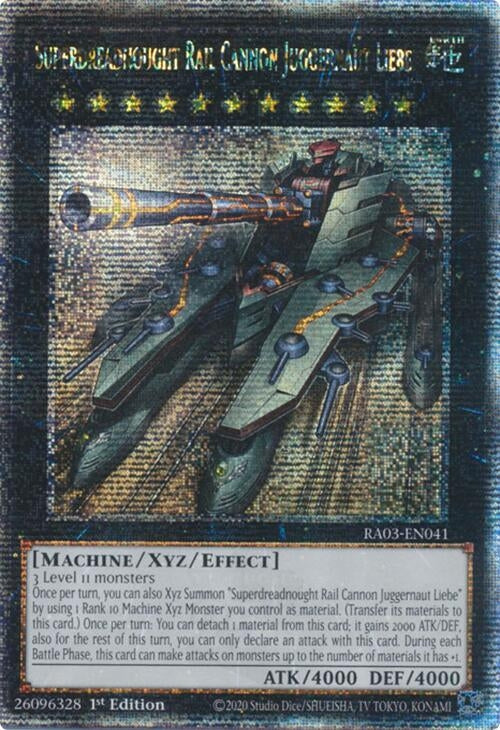 Image for Superdreadnought Rail Cannon Juggernaut Liebe (Quarter Century Secret Rare) (Quarter Century Bonanza) (RA03-EN041) - YuGiOh