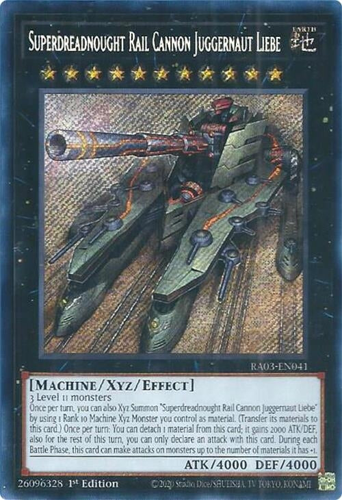Image for Superdreadnought Rail Cannon Juggernaut Liebe (Secret Rare) (Quarter Century Bonanza) (RA03-EN041) - YuGiOh