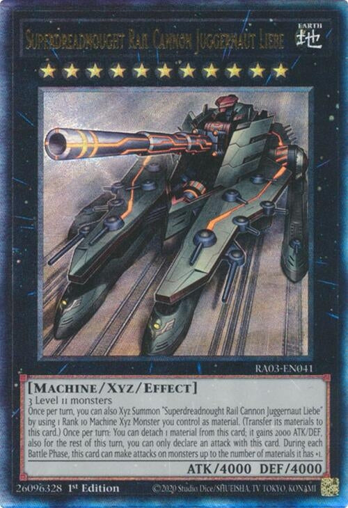 Image for Superdreadnought Rail Cannon Juggernaut Liebe (PUR) (Quarter Century Bonanza) (RA03-EN041) - YuGiOh