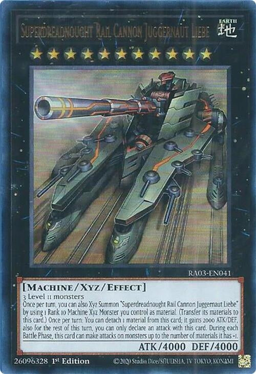Image for Superdreadnought Rail Cannon Juggernaut Liebe (UR) (Quarter Century Bonanza) (RA03-EN041) - YuGiOh