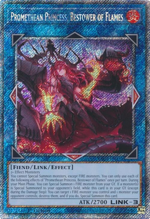 Image for Promethean Princess, Bestower of Flames (Platinum Secret Rare) (Quarter Century Bonanza) (RA03-EN050) - YuGiOh