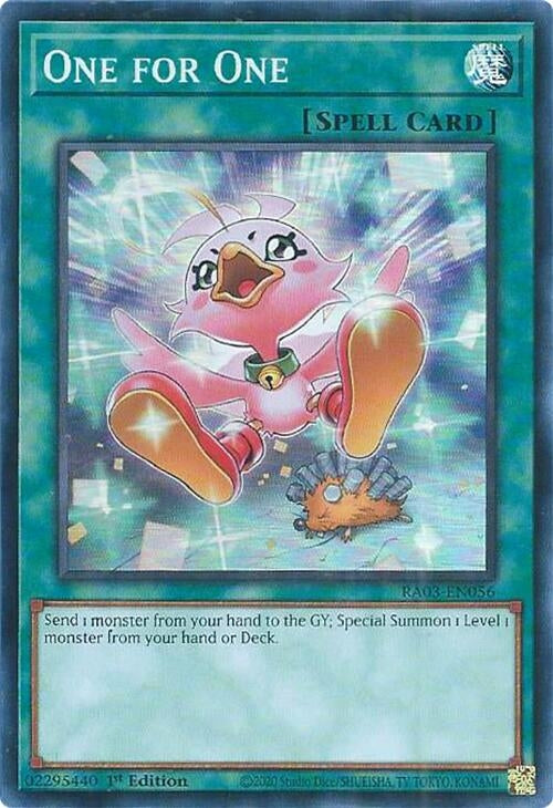 Image for One for One (Alternate Art) (Quarter Century Bonanza) (RA03-EN056) - YuGiOh