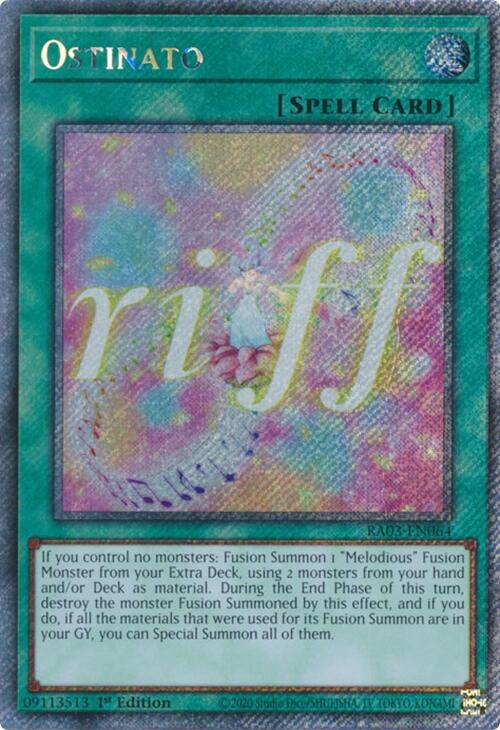 Image for Ostinato (Platinum Secret Rare) (Quarter Century Bonanza) (RA03-EN064) - YuGiOh